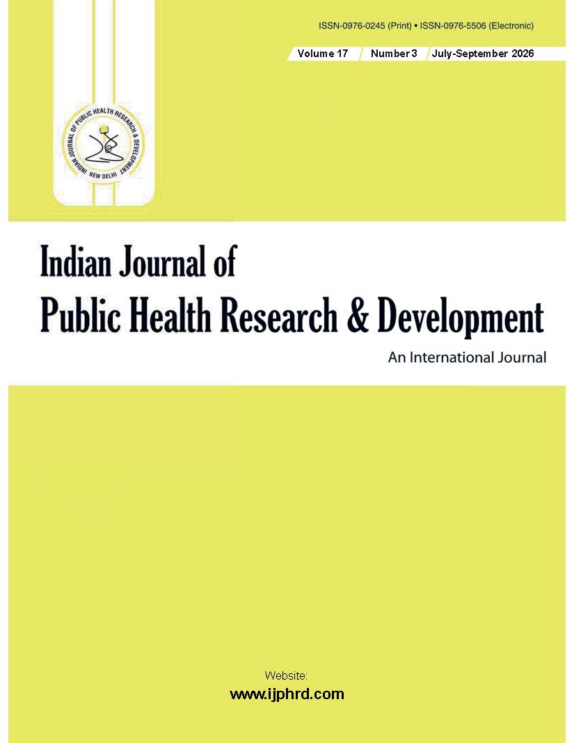 					View Vol. 17 No. 3 (2026): Indian Journal of Public Health Research and Development
				