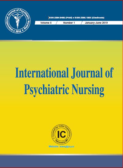 					View Vol. 5 No. 1 (2019): International Journal of Psychiatric Nursing
				